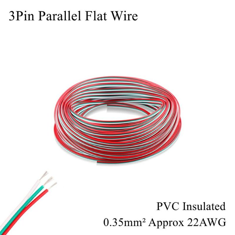 Cuộn dây điện nhỏ mini 3pin - 22AWG nối dài led đuổi WS2811, WS2812B, WS2835