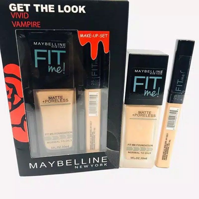 (Hàng Mới Về) Bộ Mỹ Phẩm Trang Điểm Maybelline 3 Trong 1 Tiện Dụng