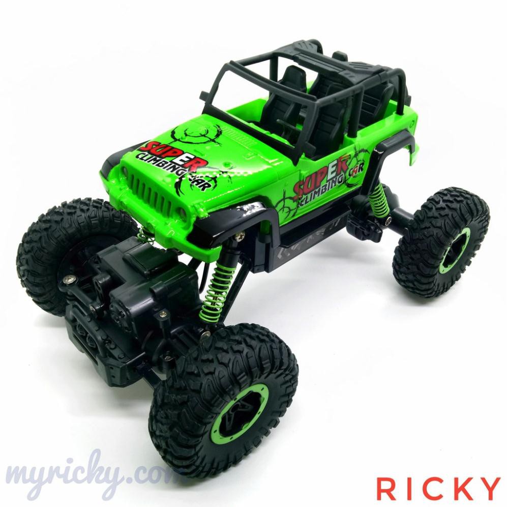 () Xe địa hình điều khiển 2 cầu  pin Sạc Super Climbing Carr scale  1:18