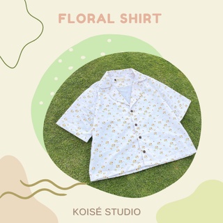 [HÀNG THIẾT KẾ - KOISÉ STUDIO] ÁO SƠ MI FORM LỬNG HOẠ TIẾT HOA NHÍ XINH XẮN