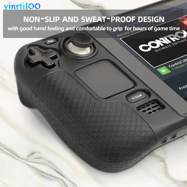 Vỏ Bọc Silicon Chống Trầy Chống Trượt Kèm Dây Đeo Cho Máy Chơi Game Hơi Nước Yinrti100