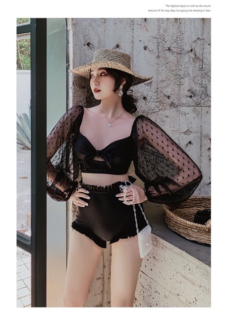 (Có sẵn) Sét bikini hai mảnh cúp ngực tay ren cực đẹp | BigBuy360 - bigbuy360.vn