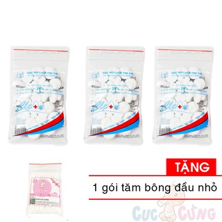 Bộ 3 Rơ lưỡi CleAn (rơ lưỡi lớn) 20 cái/ túi- 100% polyester Tặng 1 gói tăm bông đầu nhỏ Cục Cưng cho bé