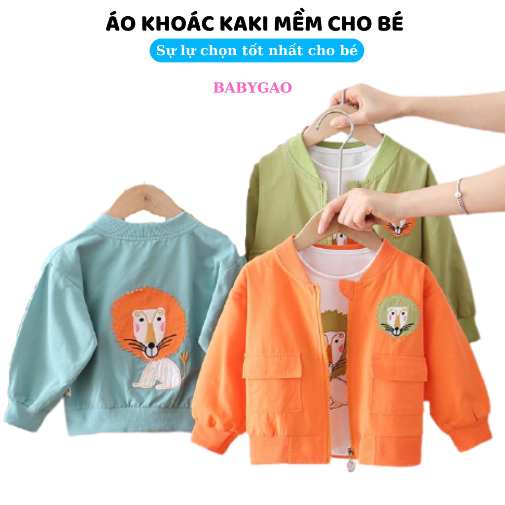 Áo khoác kaki cho bé , áo khoác be trai BabyGao có 3 màu phong cách Hàn Quốc 2020