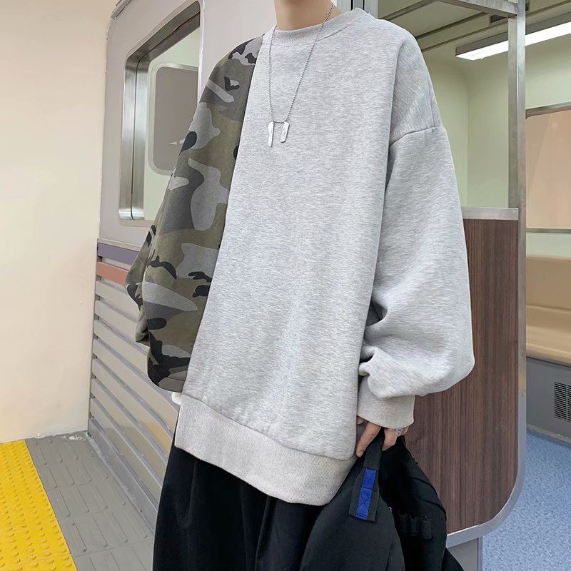 Áo Hoodie Cổ Tròn Họa Tiết Rằn Ri Thời Trang Cá Tính Cho Nam