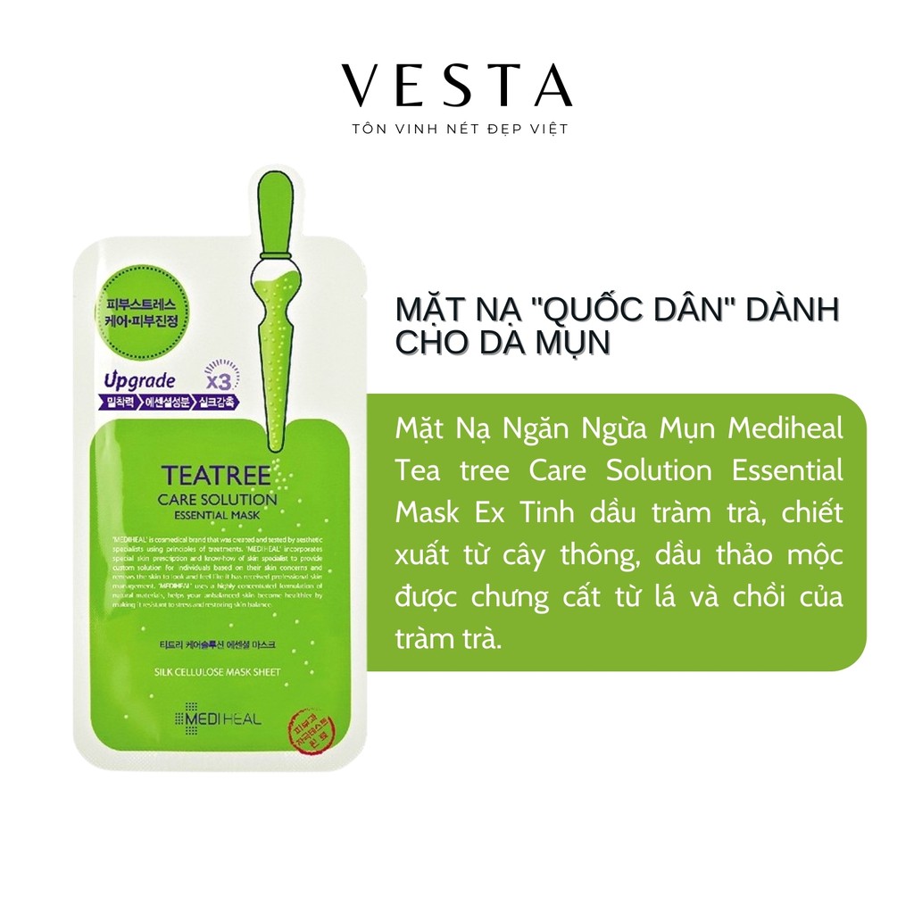 Mặt Nạ Tràm Trà Mediheal Tea Tree Ngăn Ngừa Mụn Mask Giấy 24ml