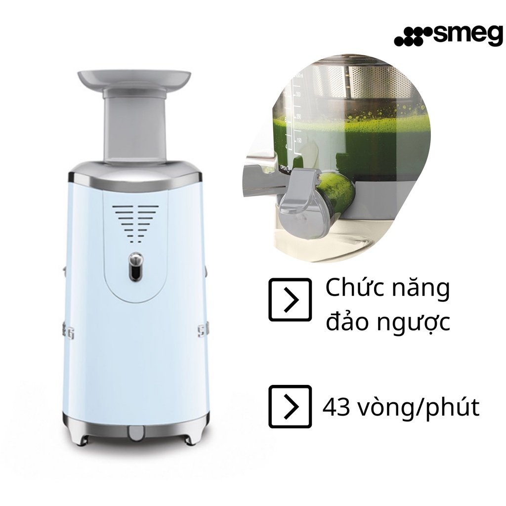 Máy ép chậm SMEG SJF01PBEU 50’S STYLE - Máy ép kiệt bã Smeg