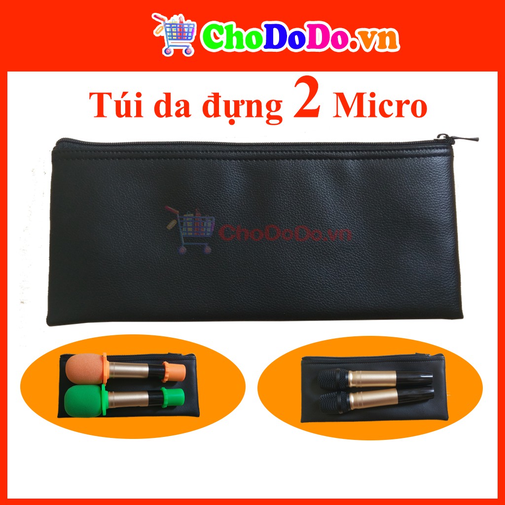 Túi đựng Micro TD02 - Bao Da chất liệu Cao cấp, cực bền, đựng được 2 chiếc Micro