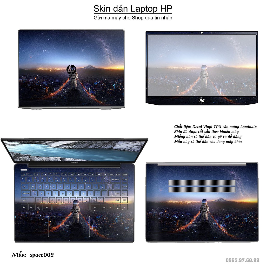 Skin dán Laptop HP in hình không gian (inbox mã máy cho Shop)