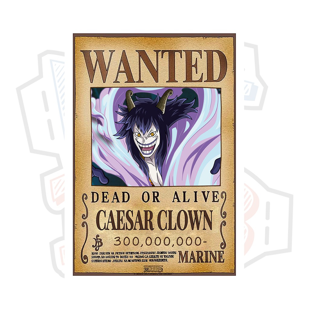 Poster truy nã Caesar Clown - One Piece