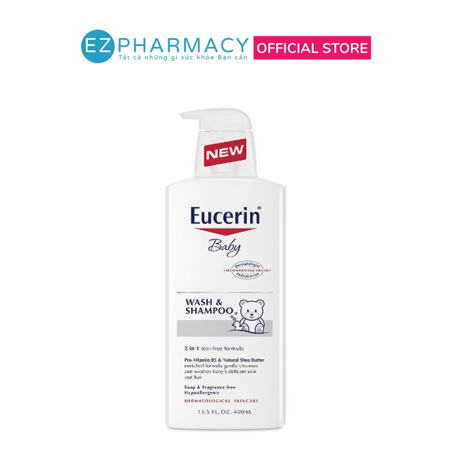 Sữa Tắm Gội Cho Bé 2 In 1 EUCERIN BABY WASH AND SHAMPOO 400ML