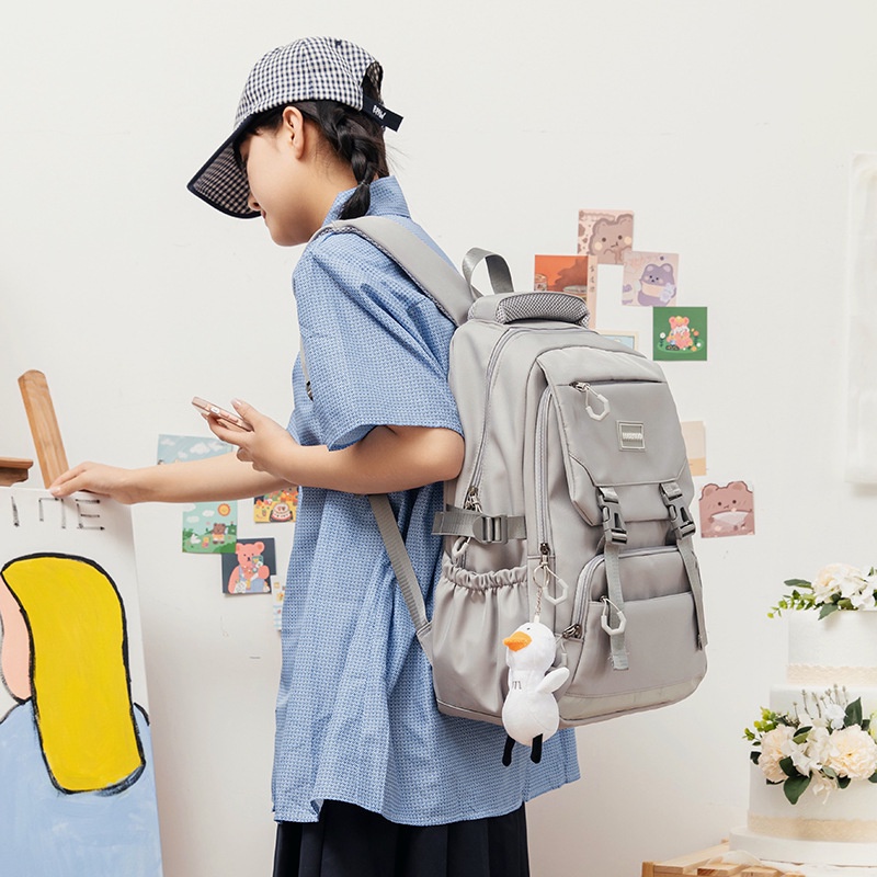 (TẶNG MK VỊT) Balo nam nữ thời trang phong cách Hàn Quốc dày dặn chống thấm nước dùng cho BEE GEE BLTT64543