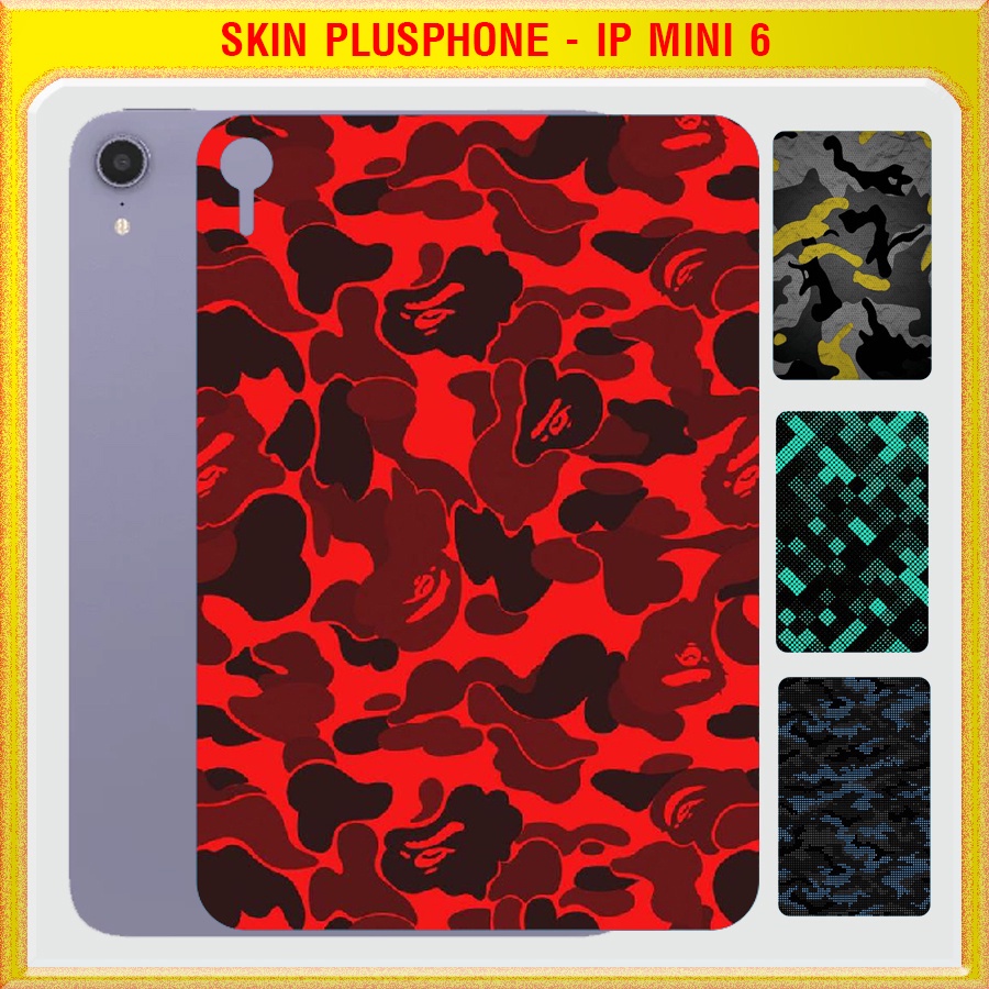 Dán Skin cho mặt sau iPad Mini 6 2021 8.3 inch màu matrix camo