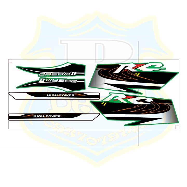 ( Quí khách vui lòng mang ra tiệm cho thợ dán ) xe DREAM RC DÁN XE ĐỎ