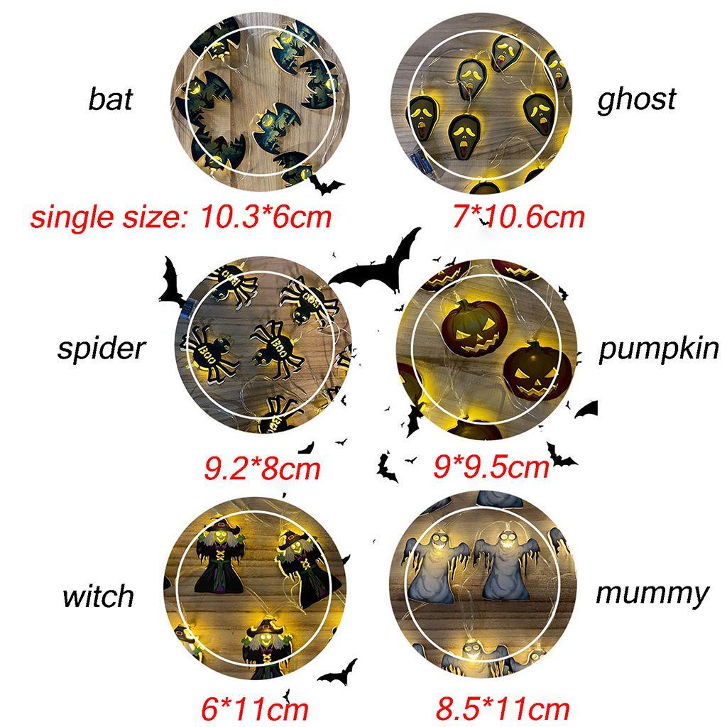 Dây Đèn LED 2m Hình Quả Bí Ngô Trang Trí Halloween