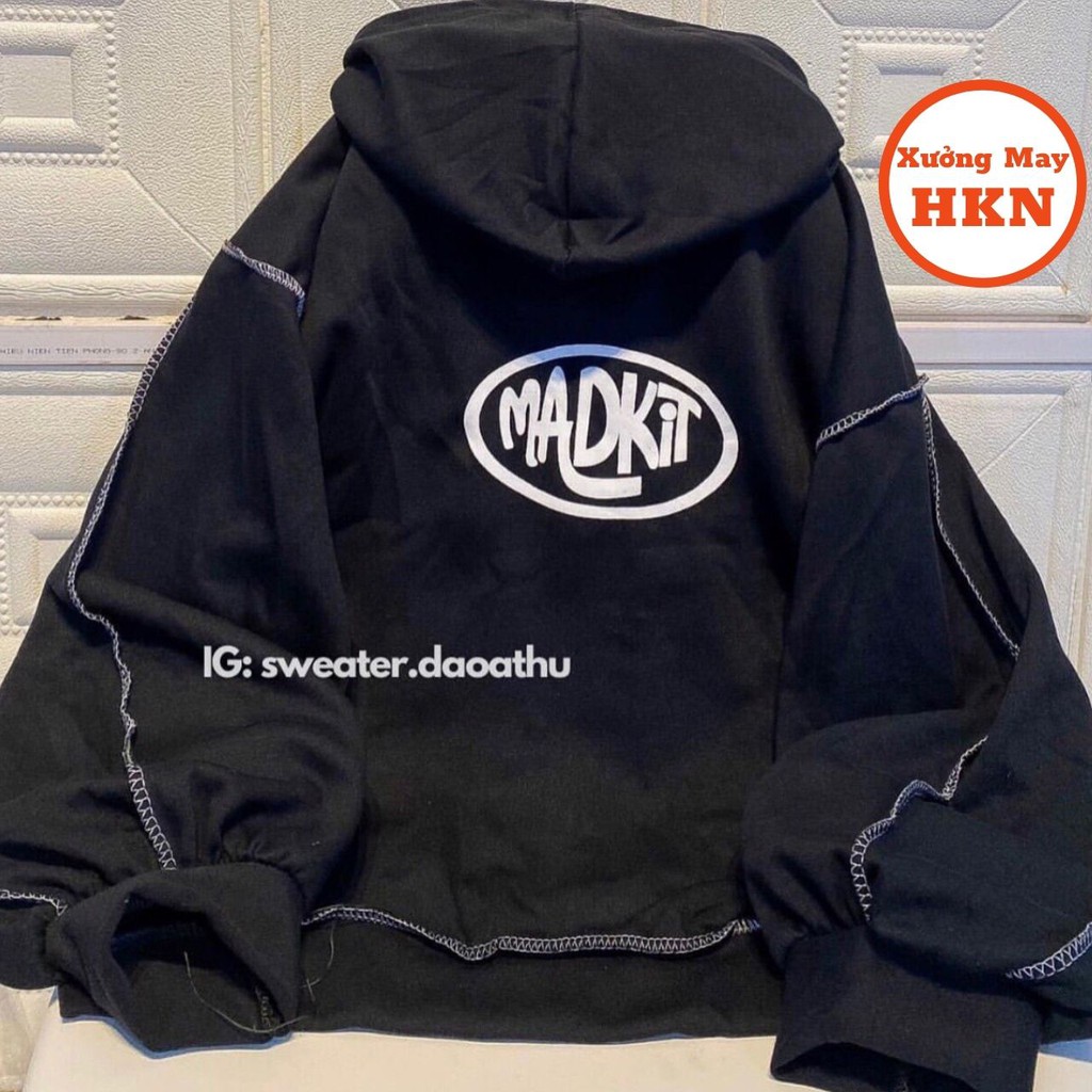Áo Khoác Hoodie Nam Nữ Unisex Viền Chỉ In Madkit Chất Nỉ Cotton Mã 814 Xưởng May HKN | BigBuy360 - bigbuy360.vn