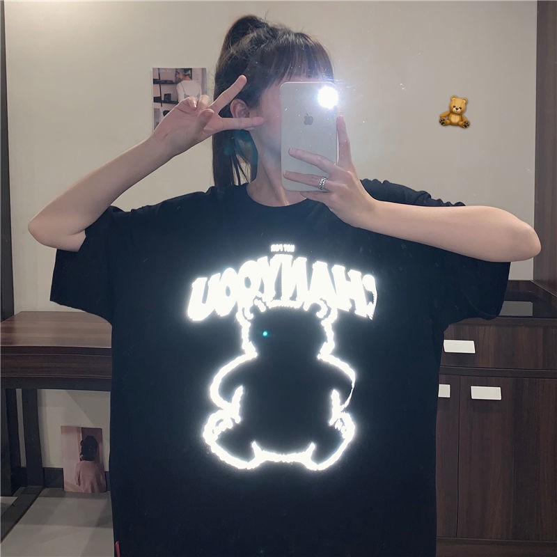 Áo thun phản quang tay lỡ gấu 3