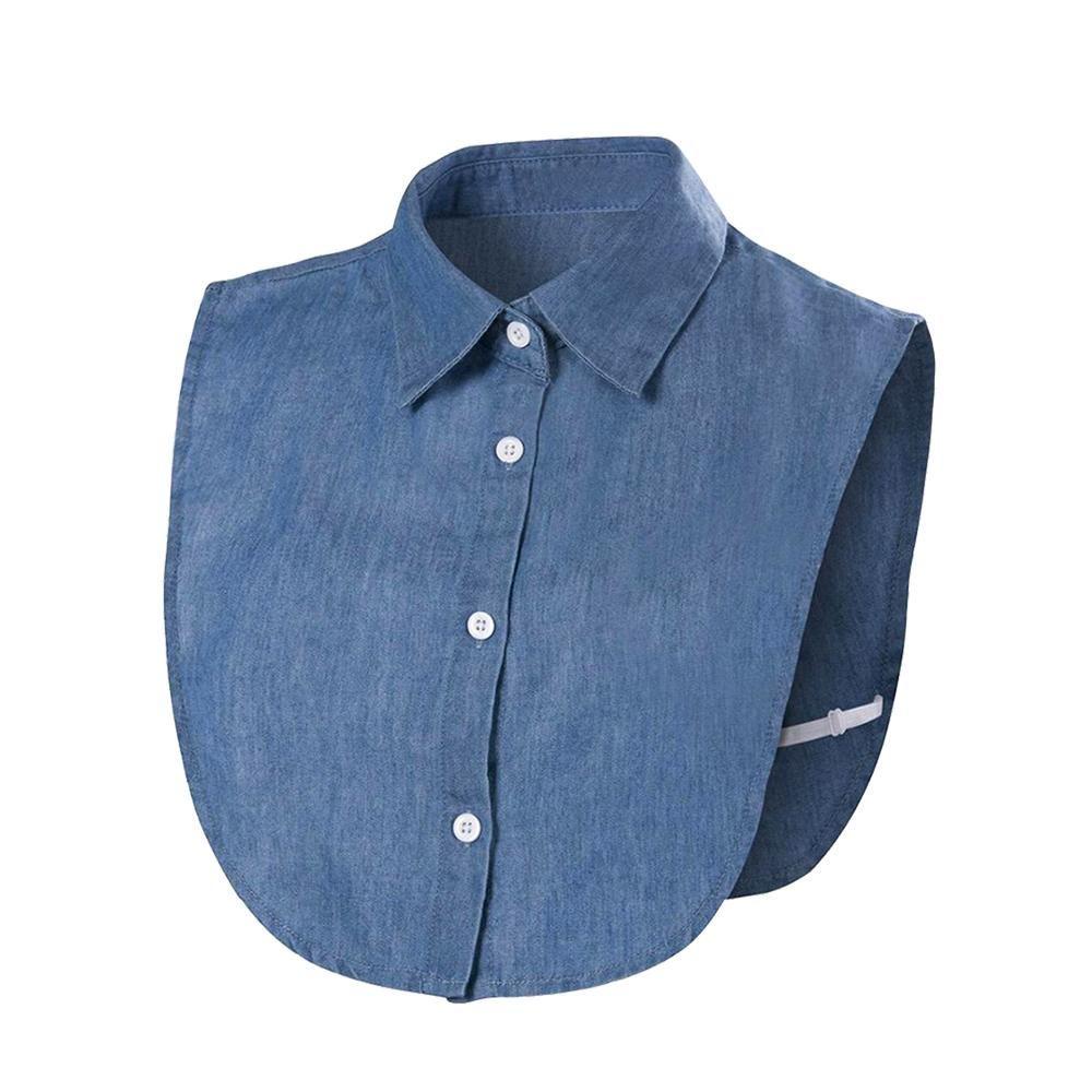 ESPO Cổ Áo Sơ Mi Giả Họa Tiết Da Báo Màu Trắng / Đen Tháo Rời Được Thời Trang Cho Nam Và Nữ