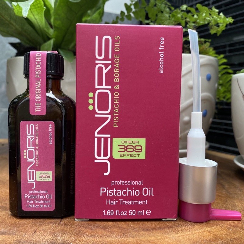Tinh dầu Pistachio Oil Jenoris - dưỡng phục hồi tóc hư tổn Israel 100ml