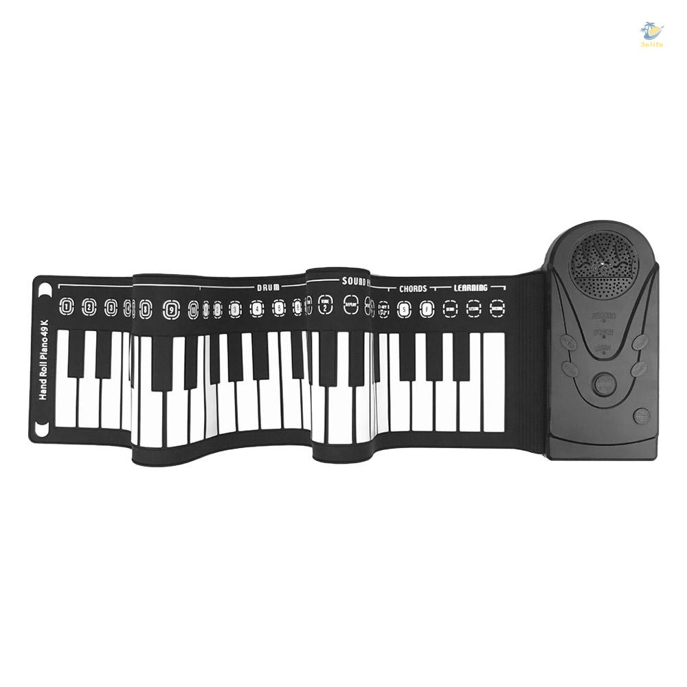 Đàn Piano Cuộn 49 Phím Có Loa Tích Hợp Cho Trẻ Em / Người Lớn / Người Lớn