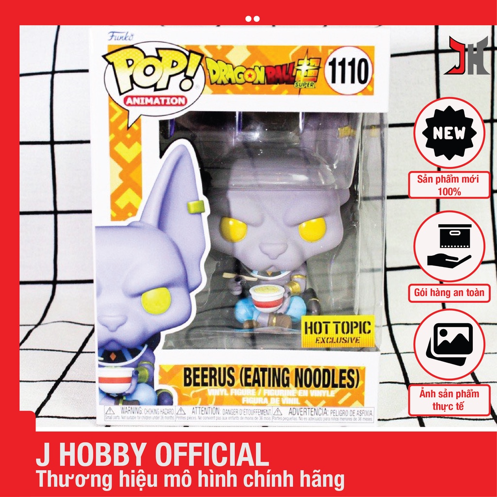 Beerus ăn mì gòi mô hình đồ chơi Funko Chính hãng