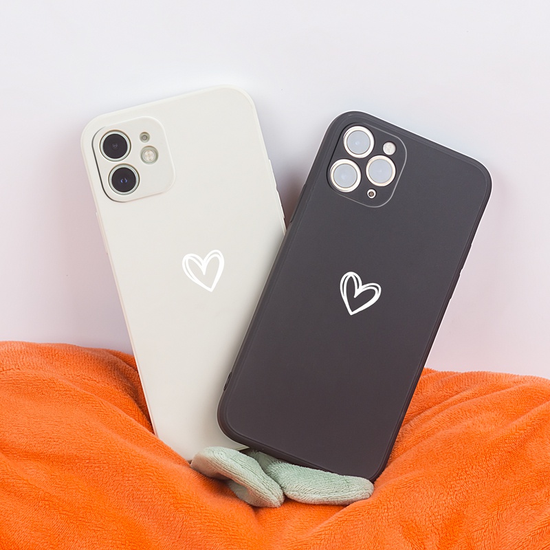 Ốp lưng iphone Ốp điện thoại Suntaiho silicon mềm họa tiết trái tim thích hợp cho iPhone 13 12 11 Mini Pro X XR XS Max 7 8 Plus