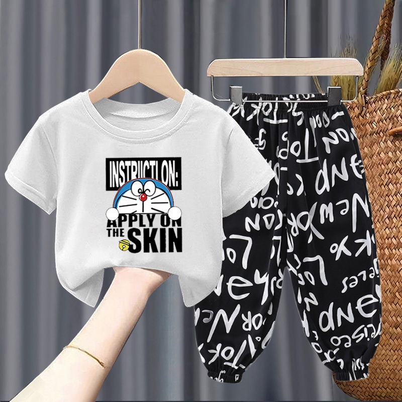 Bộ Quần Áo Thun Ngắn Tay Thời Trang Năng Động Dành Cho Trẻ