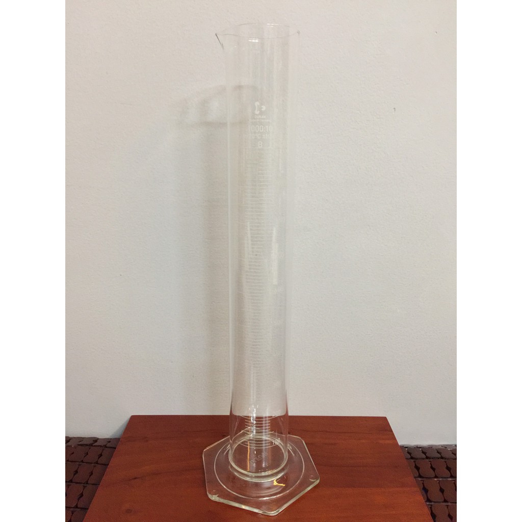 Ống đong lường thủy tinh 1000-2000 ml chia vạch trắng | DURAN® Measuring Cylinder with hexagonal base, class B
