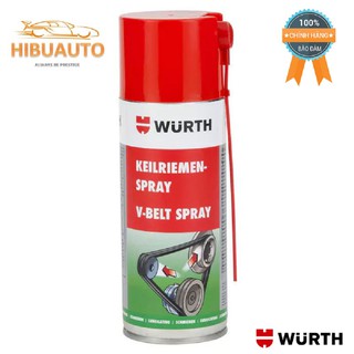 Chai xịt bảo dưỡng dây curoa - wurth v-belt pray 400ml w0893230 | hibuauto