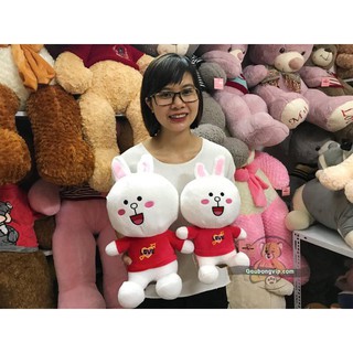 Gấu bông thỏ Cony áo siêu xinh (Nhung mịn + bông trắng đàn hồi) BKF21