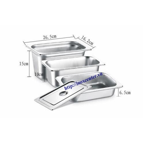 Khay buffet, toping inox 1/4 dùng cho nhà hàng, khách sạn