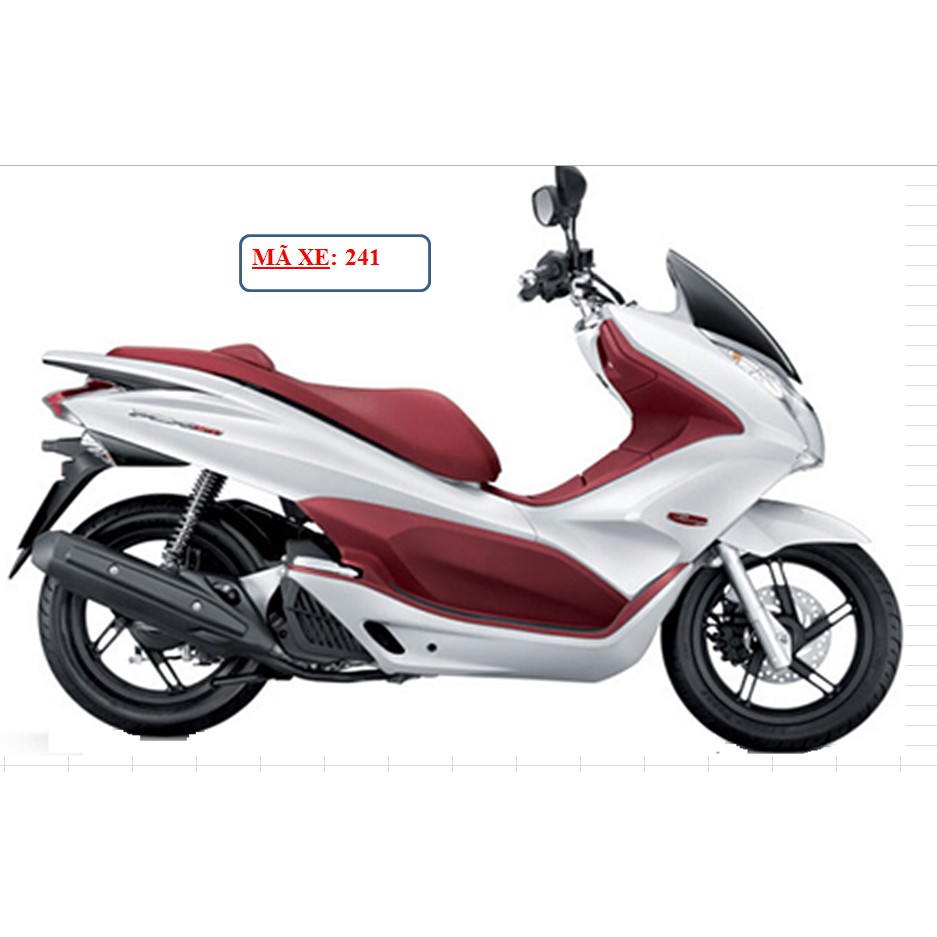 Dàn áo HONDA PCX đời 2012 màu trắng-đỏ-nâu