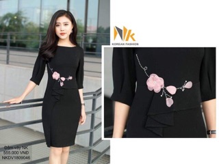 Đầm peplum bèo lệch NK