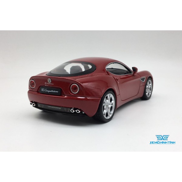 Xe Mô Hình Alfa Romeo 8C Competizione 1:24 Welly (Đỏ)