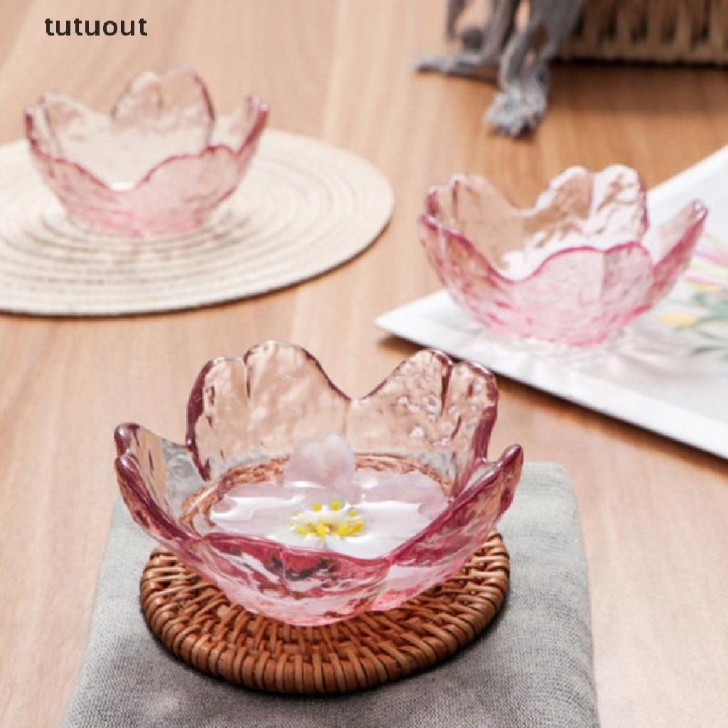 Đĩa Thủy Tinh Đựng Nước Chấm Hình Hoa Anh Đào Phong Cách Bắc Âu