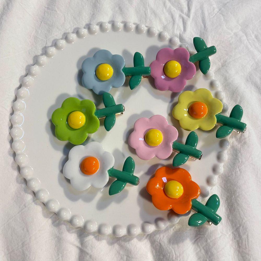 Kẹp Tóc Mỏ Vịt Màu Ngà Đơn Giản Dễ Thương Phong Cách Vintage Nhật Bản