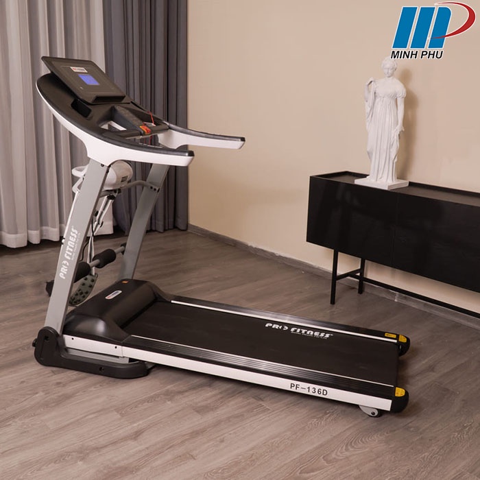 Máy chạy bộ điện đa năng cho gia đình Pro Fitness PF-136 có nâng độ dốc tự động + động cơ 2.5HP