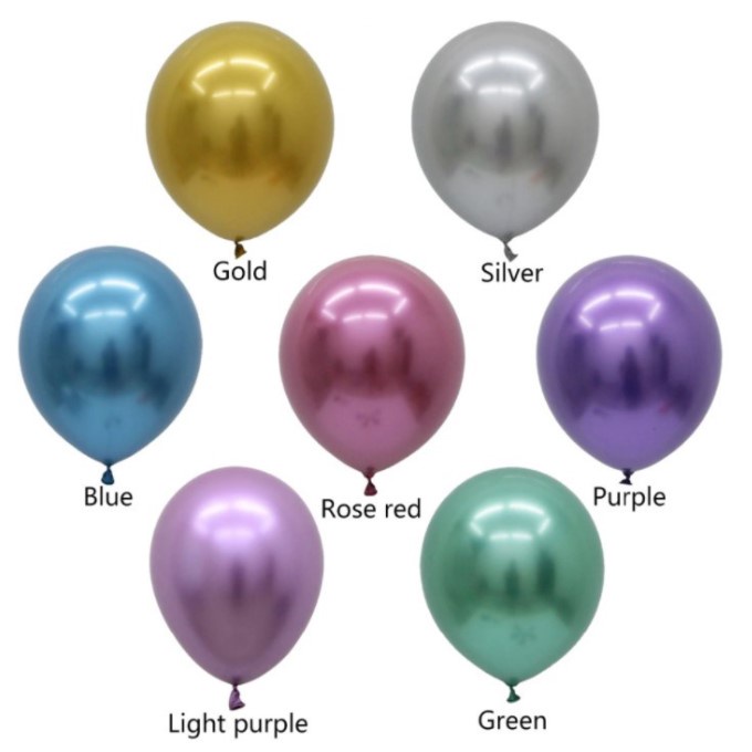 Bong bóng siêu nhũ trang trí sinh nhật , Bóng siêu nhũ Chrome trang trí tiệc cưới