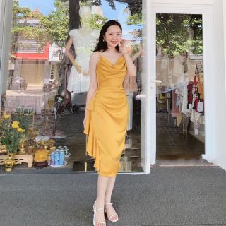 ( CÓ VIDEO + ẢNH THẬT CỰC ĐẸP ) Đầm cổ đổ Phi Lụa Cao Cấp