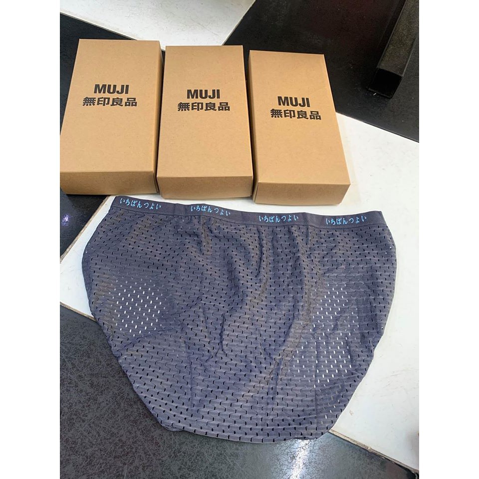 Set 4 quần sịp nam muji tam giác có lỗ thông hơi