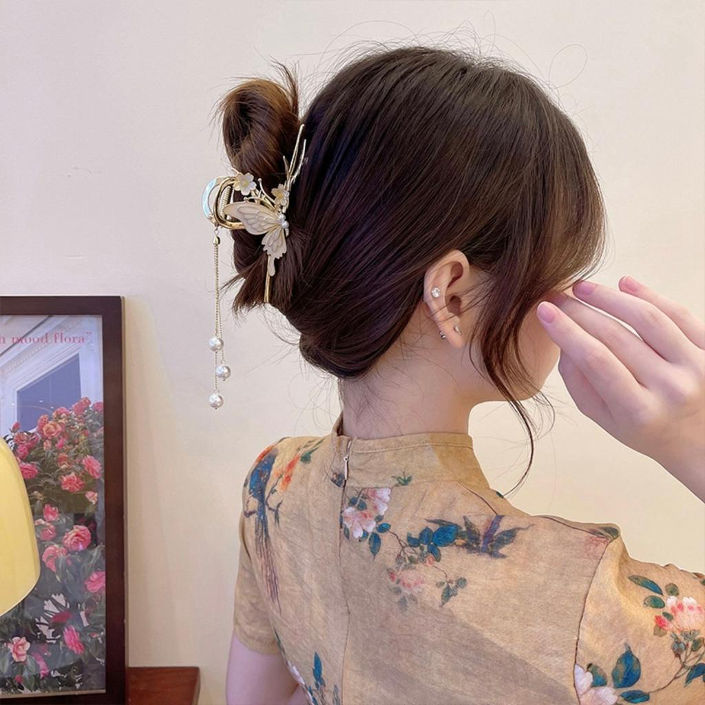 𝑭𝑹𝑬𝑬𝑺𝑯𝑰𝑷 Kẹp Tóc 🦋Hình Bướm🦋 Haimeikang Kẹp Tóc Đính Đá Thời Trang Cho Nữ