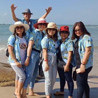 Áo sơ mi đi biển mềm mát - Thơm dứa, Cây dừa - Trắng, Đen, Xanh Dương  (Có đủ size Em Bé, S, M, L, XL, XXL)