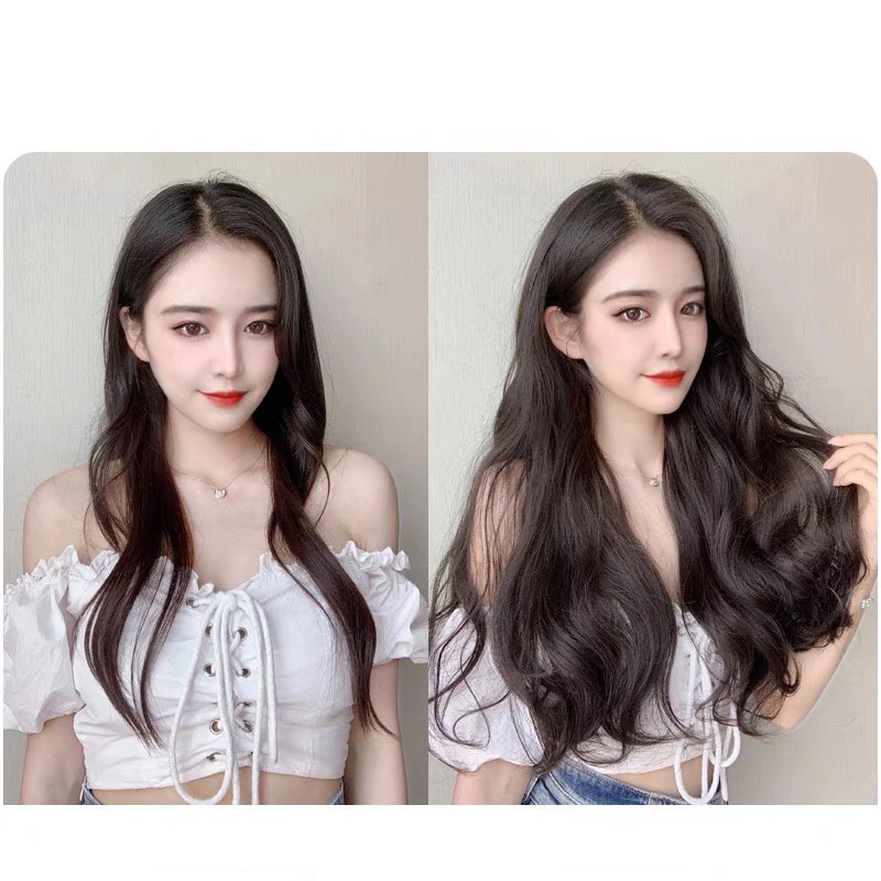 Set 3 kẹp tóc giả xoăn cao cấp làm phồng tóc