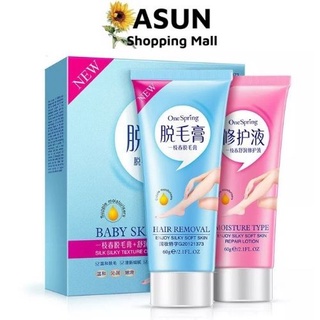 Kem Tẩy Lông Cơ Thể Và Dưỡng Da Sau Tẩy Cho Mọi Lọai Da One Spring 60g Mịn Màng