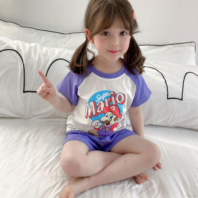 Set Áo Thun Tay Ngắn &amp; Quần Short Cho Bé Trai &amp; Gái