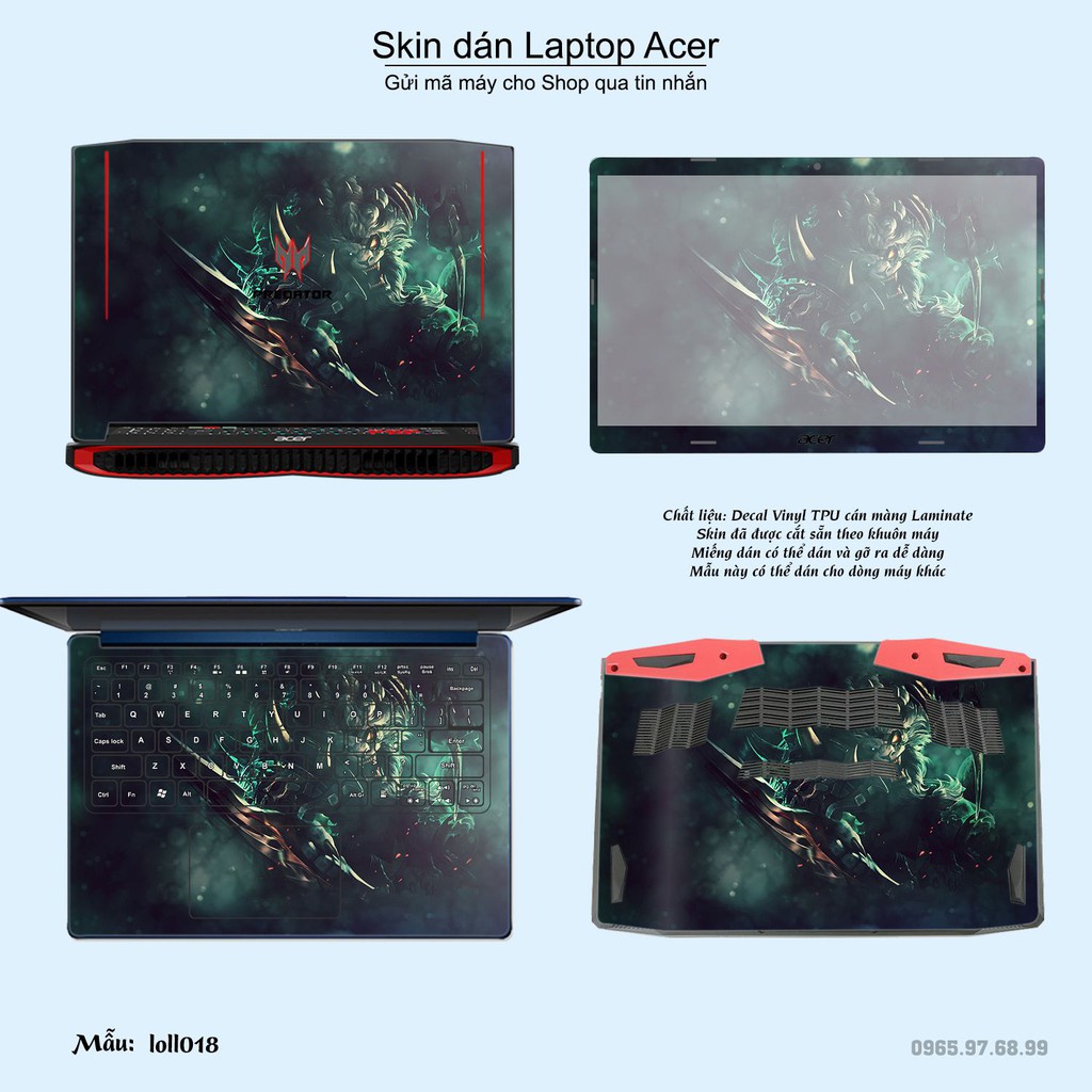 Skin dán Laptop Acer in hình Liên Minh Huyền Thoại _nhiều mẫu 2 (inbox mã máy cho Shop)