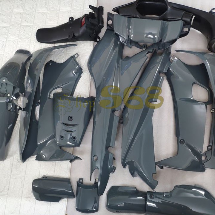 Bộ dàn áo - vỏ nhựa xe Wave ZX, Wave alpha, Wave 110 đời 1997 đến 2006 - màu XÁM XI MĂNG - S2026