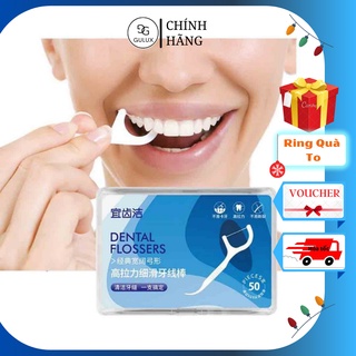 [HỘP 50 CHIẾC] Tăm chỉ nha khoa DENTAL FLOSSERS, Chỉ nha khoa Dental Floss sợi chỉ mảnh và chắc chắn (1 hộp)