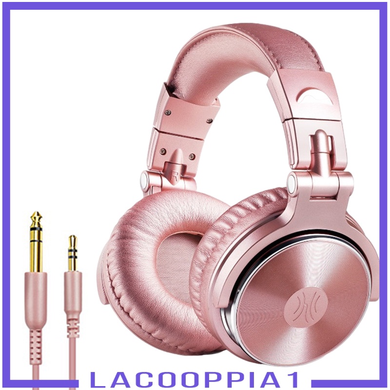 [LACOOPPIA1] Pro-10 Over-Ear DJ Headphone Headsets with Mic for Studio Monitoring Mixing