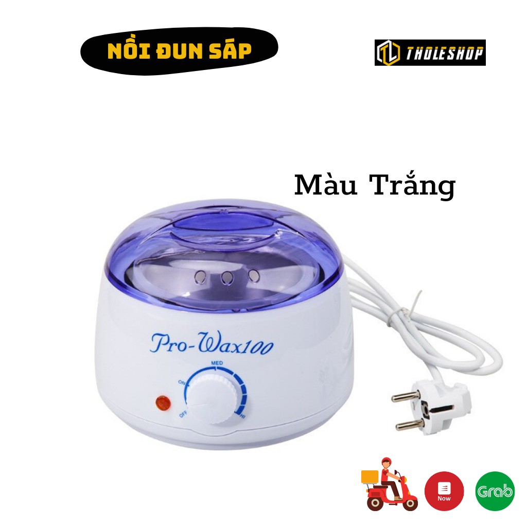 Nồi nấu sáp nóng chảy 💓TẶNG QUE GỖ 💓 Nồi đun sáp wax lông Pro-wax100 hạt đậu loại 1 dây đồng ổ cắm lớn 8582